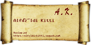 Alföldi Kitti névjegykártya